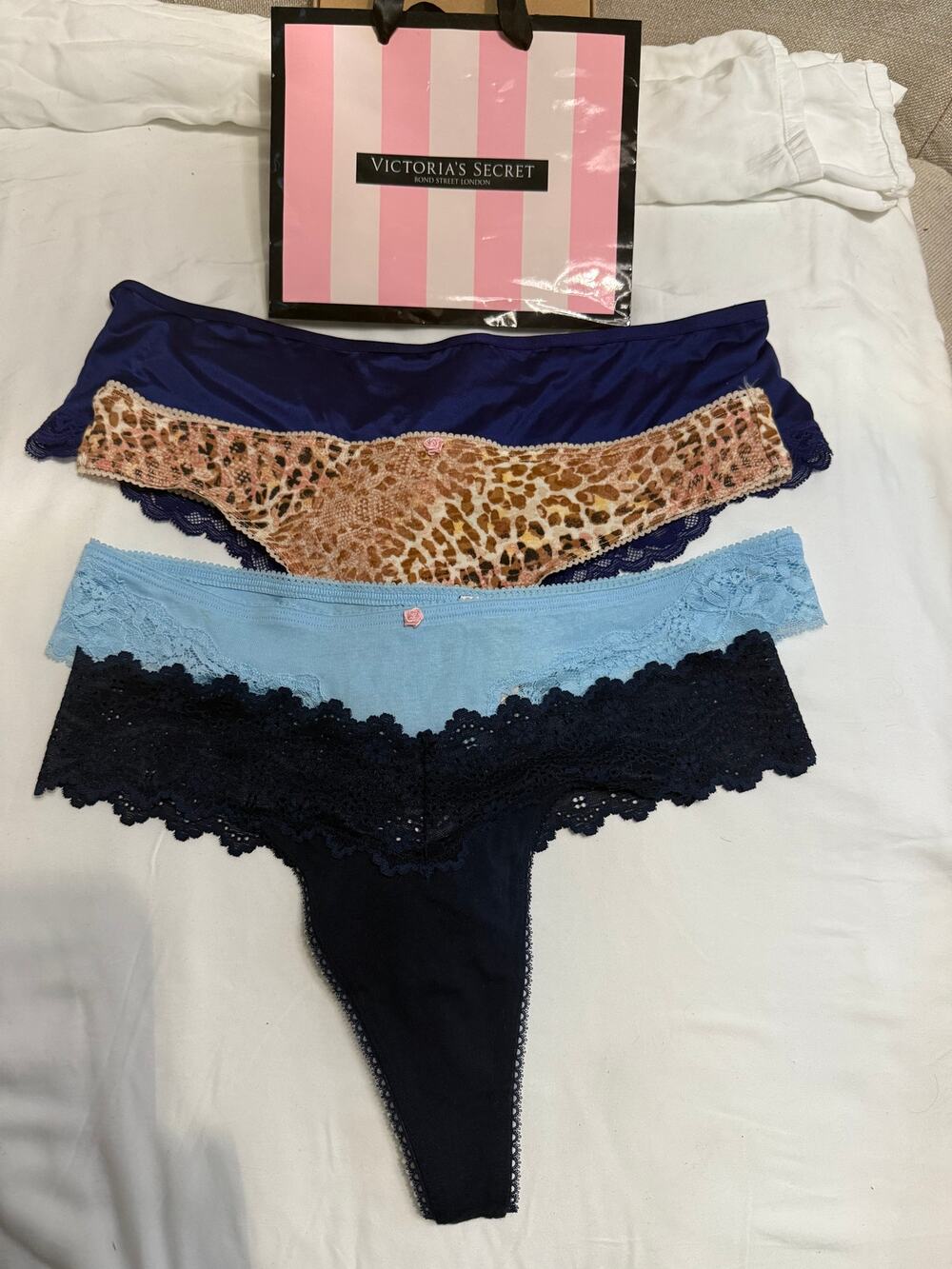 NWT Victoria’s Secret Thong & Cheeky Panty Bundle Size L Mixed Styles